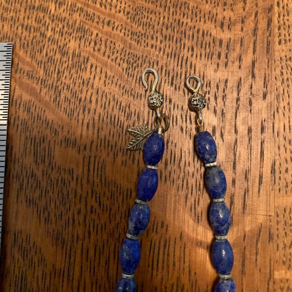 Lapis Lazuli Vintage Necklace and Earrings - Picture 4 of 4